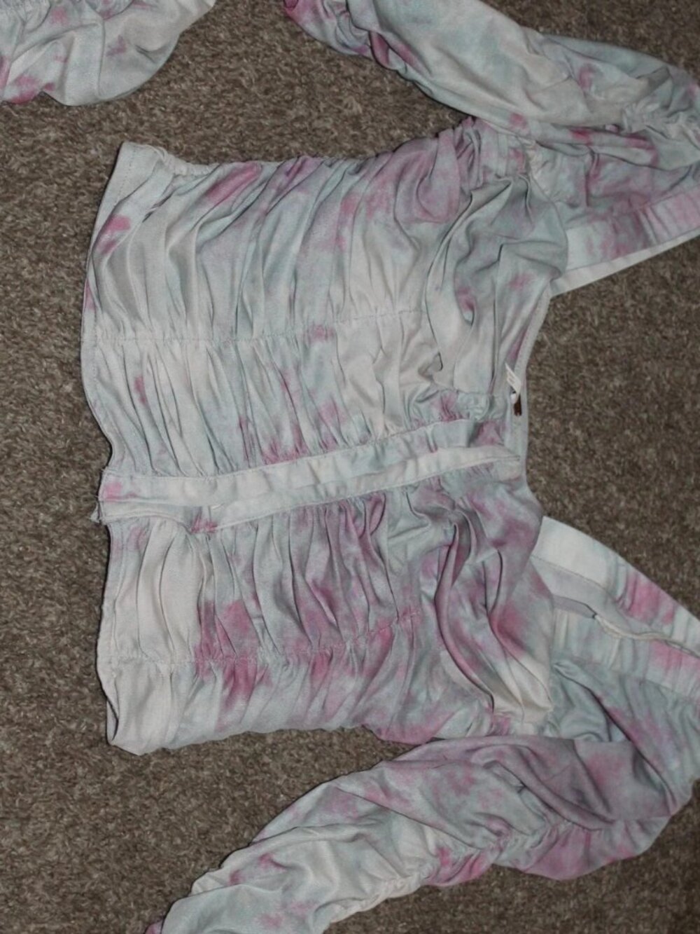 Free People Corset Bustier Fitted Ruched Top, Whimsical, Sz M